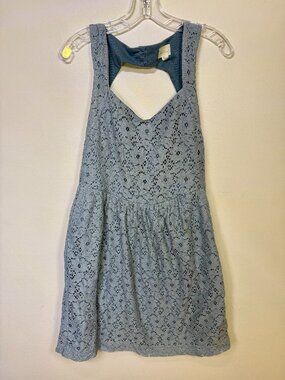 Deletta Blue Lace Fit & Flare Dress